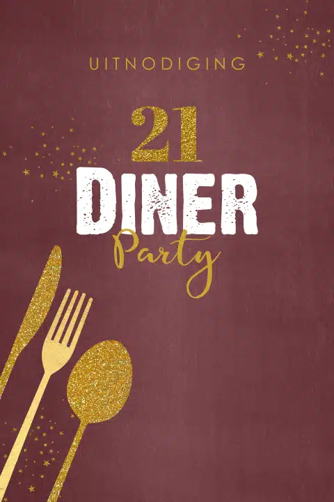 21 diner uitnodiging
